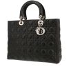 Sac à main Dior  Lady Dior en cuir cannage noir - 00pp thumbnail