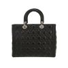Sac à main Dior  Lady Dior en cuir cannage noir - Detail D4 thumbnail