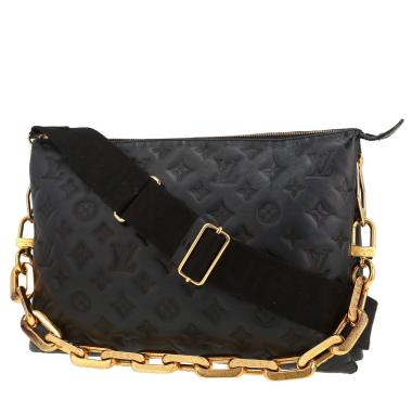 Sac bandoulière Louis Vuitton  Coussin moyen modèle  en cuir monogram noir