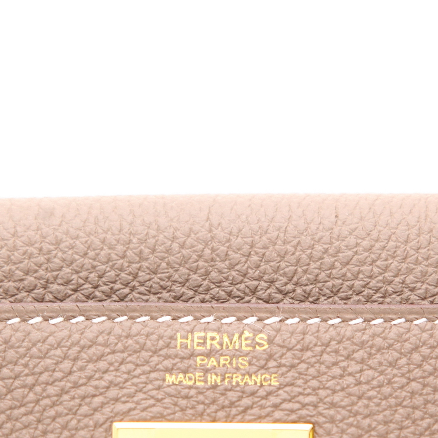 Sac à main Hermès  Kelly 28 cm en cuir togo étoupe - Detail D2