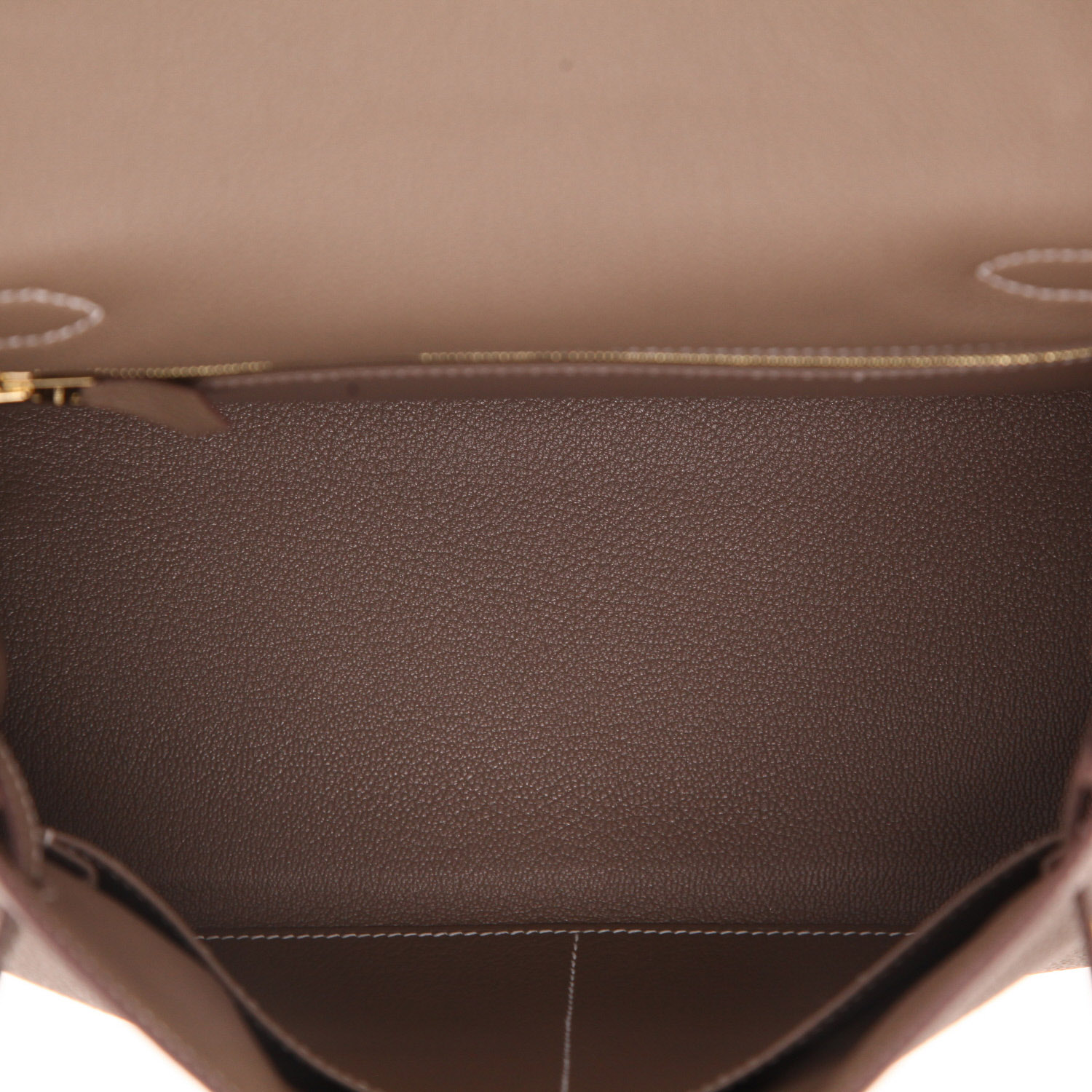 Sac à main Hermès  Kelly 28 cm en cuir togo étoupe - Detail D3