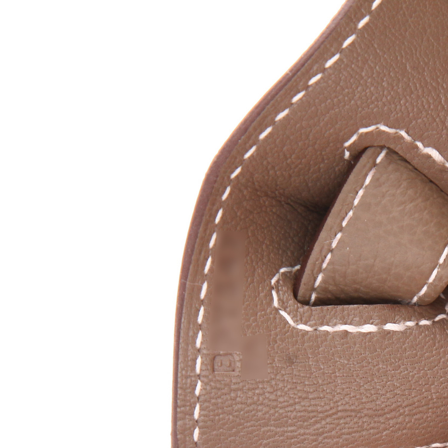 Hermès  Kelly 28 cm handbag  in etoupe togo leather - Detail D4