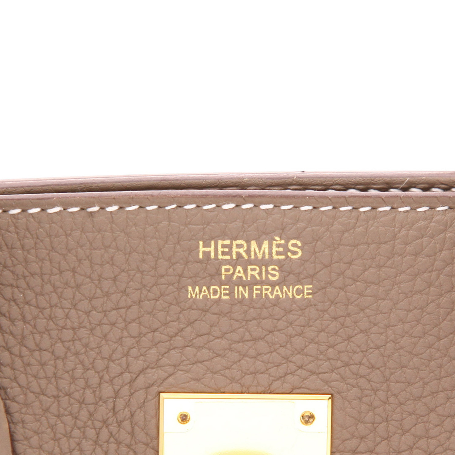 Borsa Hermès  Birkin 35 cm in pelle togo etoupe - Detail D2