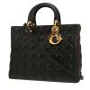 Sac à main Dior  Lady Dior en cuir cannage noir - 00pp thumbnail