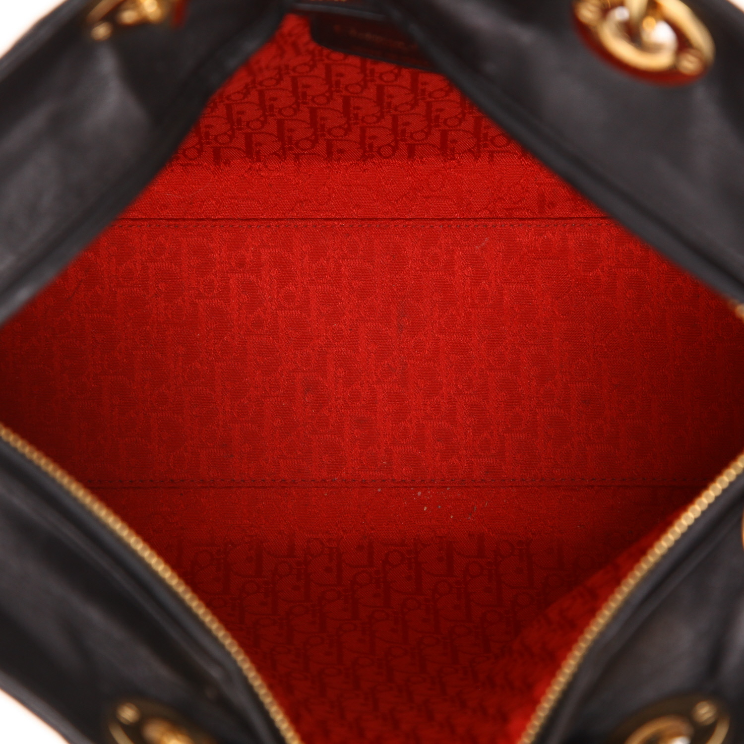 Bolso de mano Dior  Lady Dior en cuero cannage negro - Detail D3