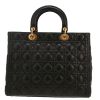 Sac à main Dior  Lady Dior en cuir cannage noir - Detail D4 thumbnail