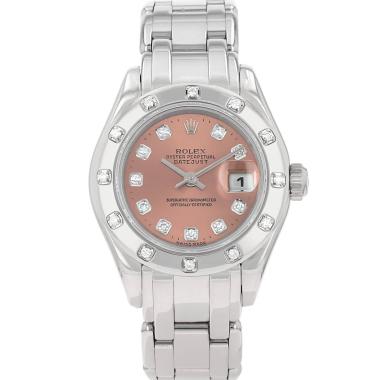 Montre Rolex Lady Datejust Pearlmaster en or blanc Ref: Rolex - 80319  Vers 2000