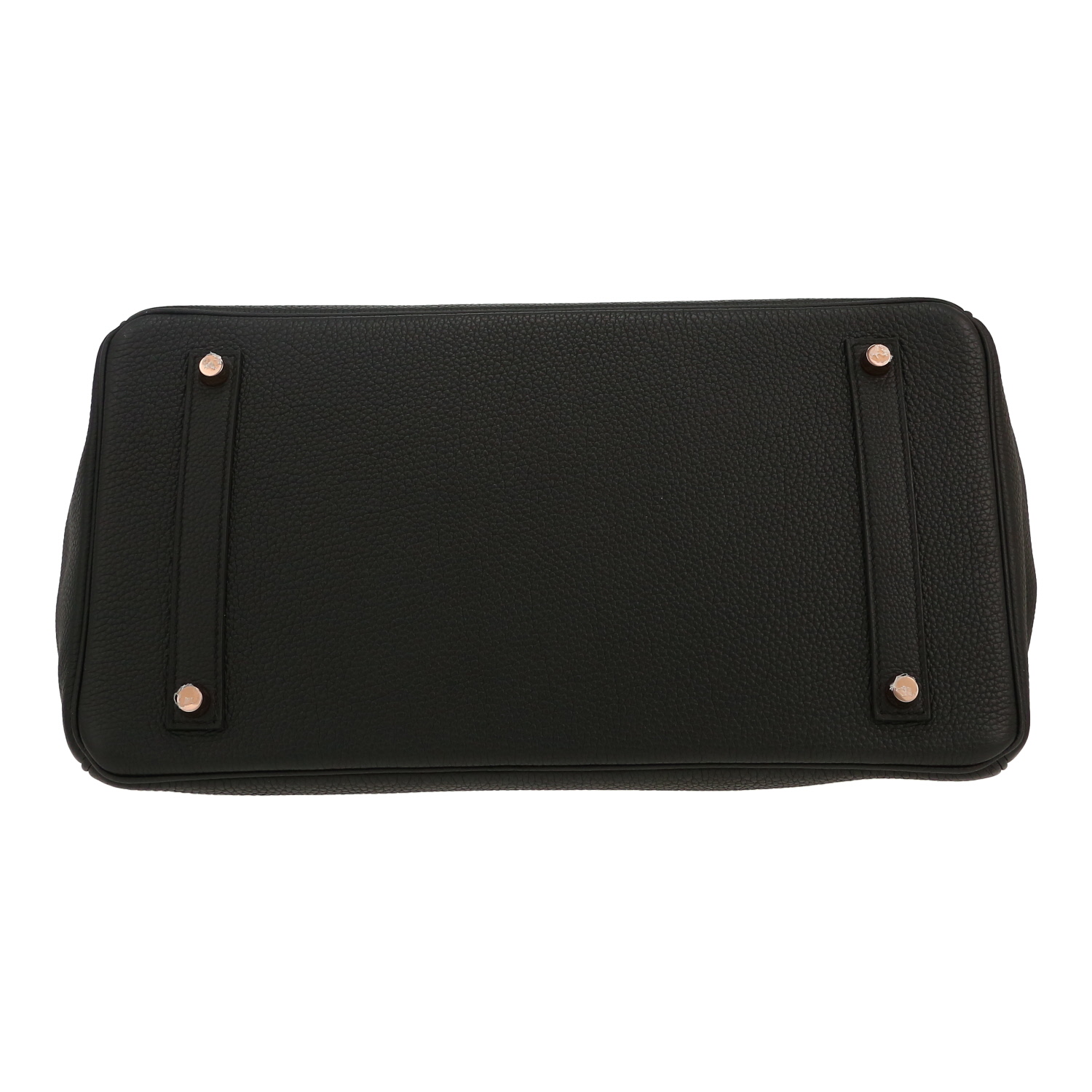 Bolso de mano Hermès  Birkin 35 cm en cuero togo negro - Detail D1