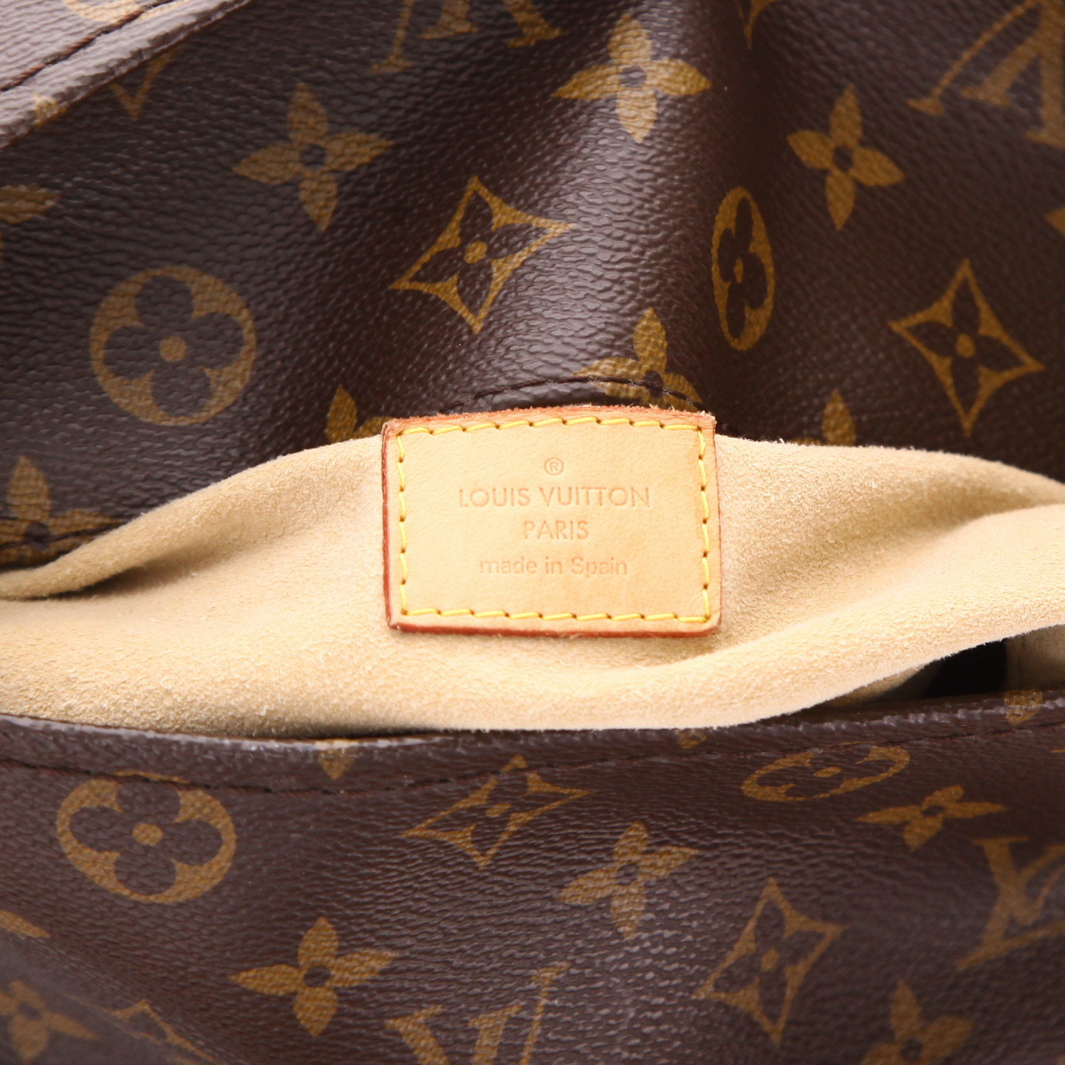 Borsa Louis Vuitton  Artsy in tela monogram marrone e pelle naturale - Detail D2