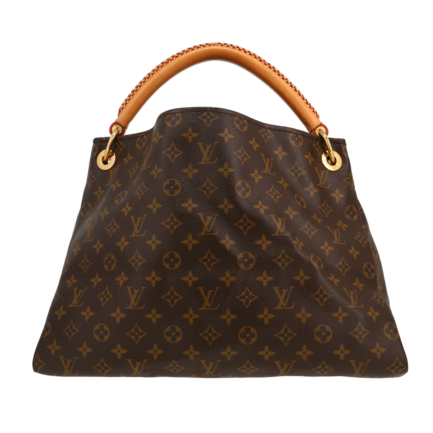 Borsa Louis Vuitton  Artsy in tela monogram marrone e pelle naturale - Detail D4