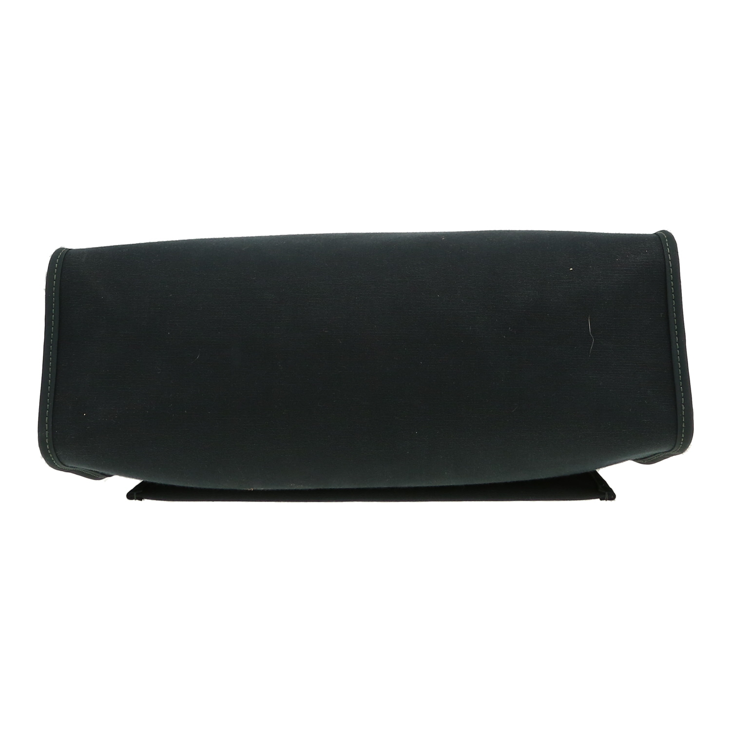 Hermès  Herbag handbag  in black canvas  and navy blue leather - Detail D1