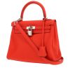 Bolso de mano Hermès  Kelly 25 cm en cuero swift naranja - 00pp thumbnail