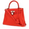 Sac à main Hermès  Kelly 25 cm en cuir Swift orange - 00pp thumbnail