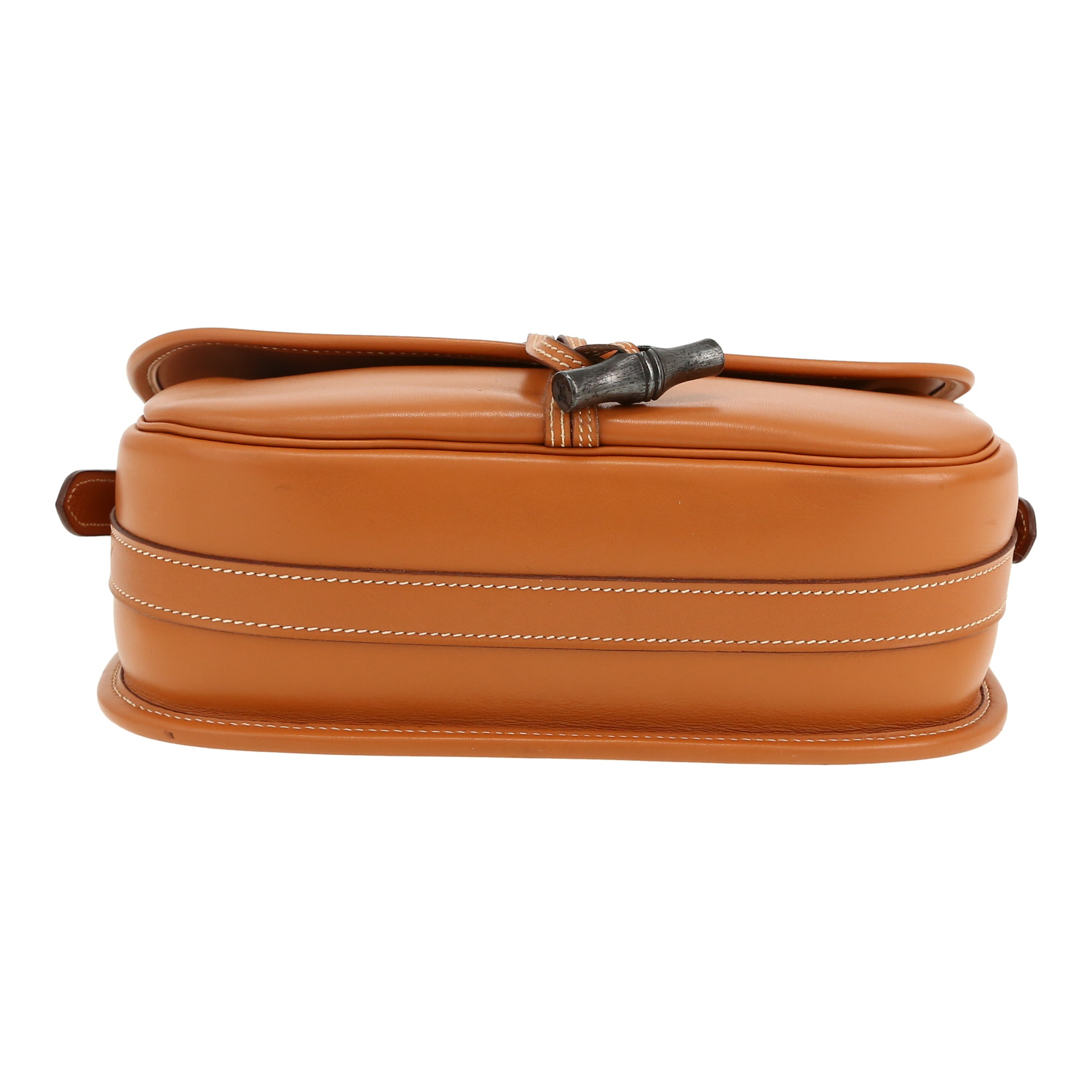 Bolso bandolera Hermès  Duffle en cuero natural - Detail D1