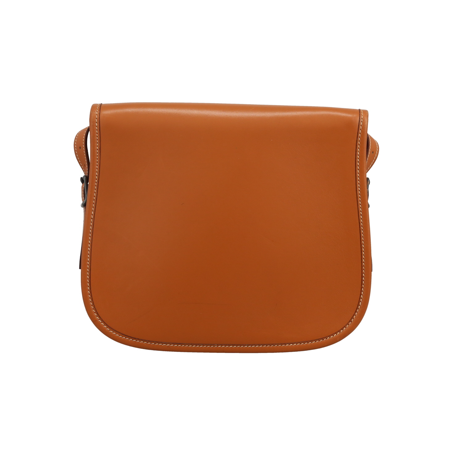 Sac bandoulière Hermès  Duffle en cuir naturel - Detail D4