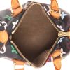 Bolso de mano Louis Vuitton  Nano Speedy en lona Monogram negra y multicolor y cuero natural - Detail D3 thumbnail