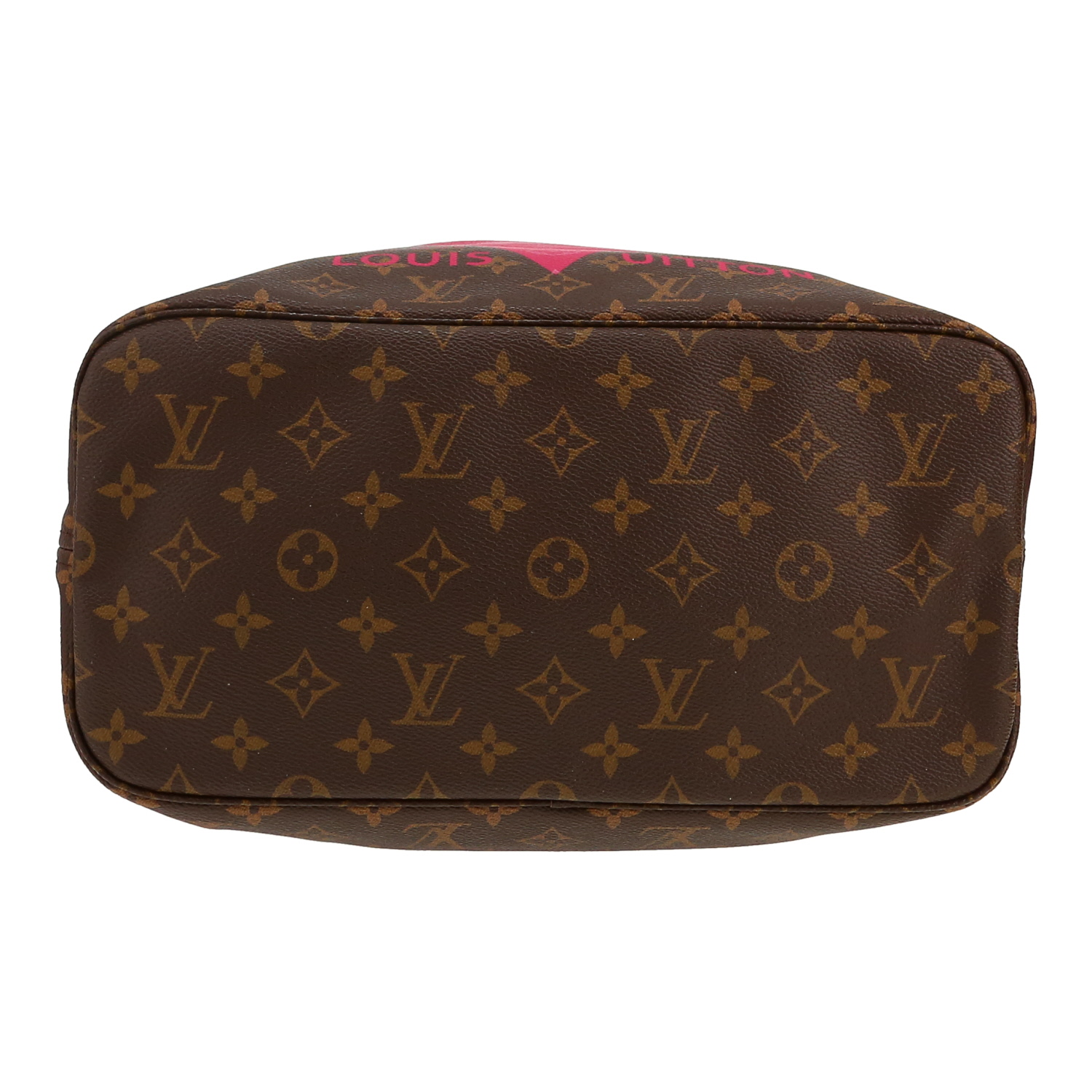 Bolso Cabás Louis Vuitton  Neverfull Editions Limitées modelo mediano  en lona Monogram y cuero natural - Detail D1