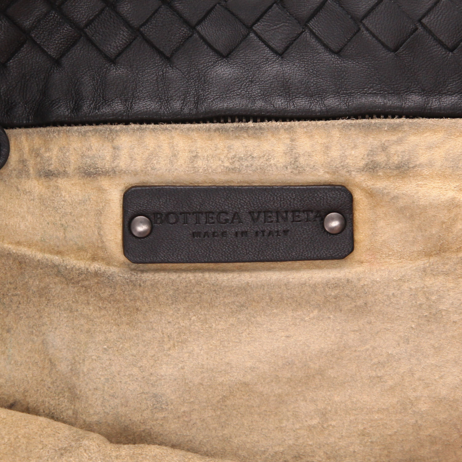 Sac cabas Bottega Veneta   en cuir intrecciato noir - Detail D2