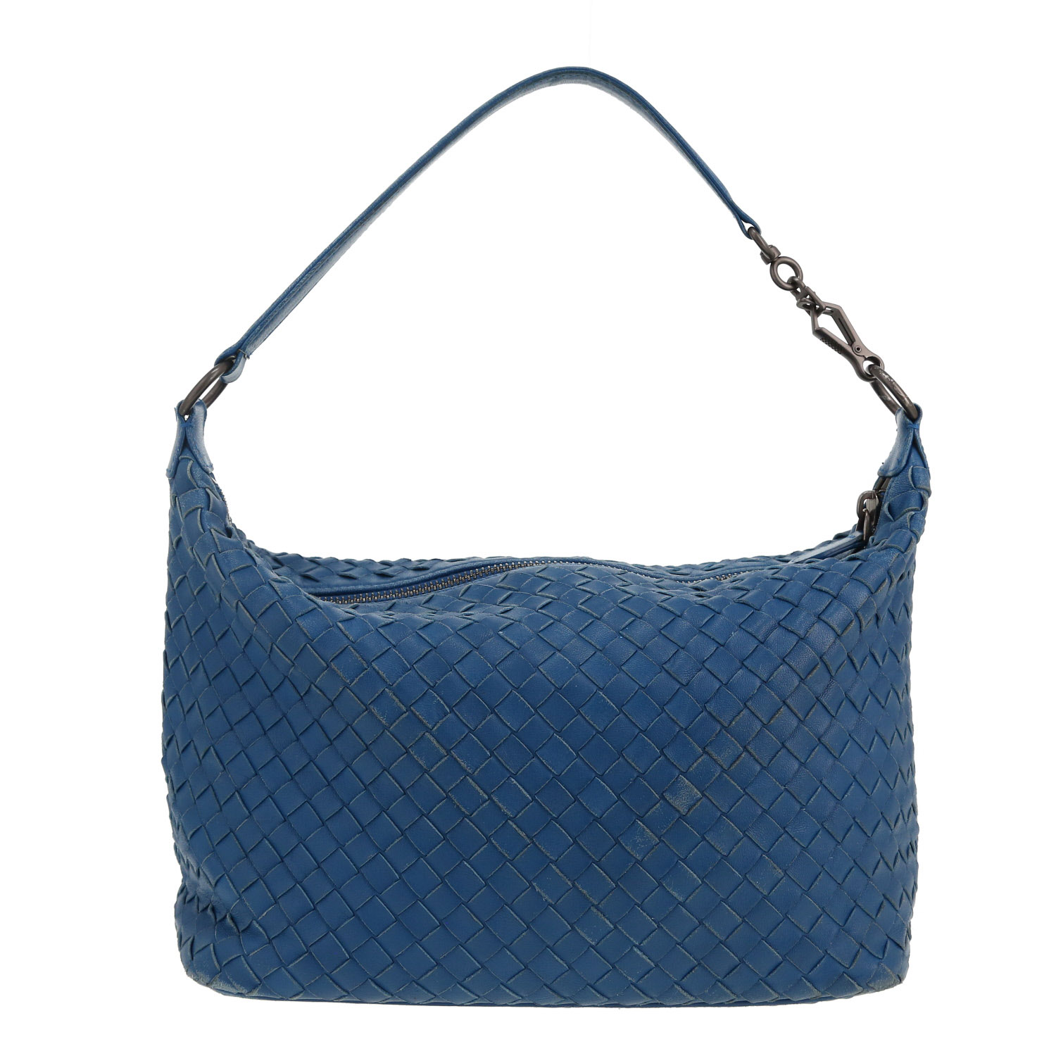 Borsa Bottega Veneta   in pelle intrecciata blu - Detail D4