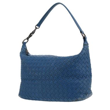 Sac à main Bottega Veneta   en cuir tressé bleu