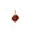Pomellato Ritratto large model pendant in pink gold, jasper and diamonds - 360 thumbnail