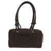 Chanel  Cambon handbag  in brown and beige quilted leather - Detail D4 thumbnail
