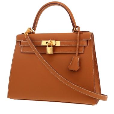 Sac à main Hermès  Kelly 28 cm en cuir epsom gold