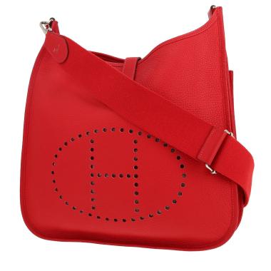 Bolso bandolera Hermès  Evelyne III en cuero togo rojo