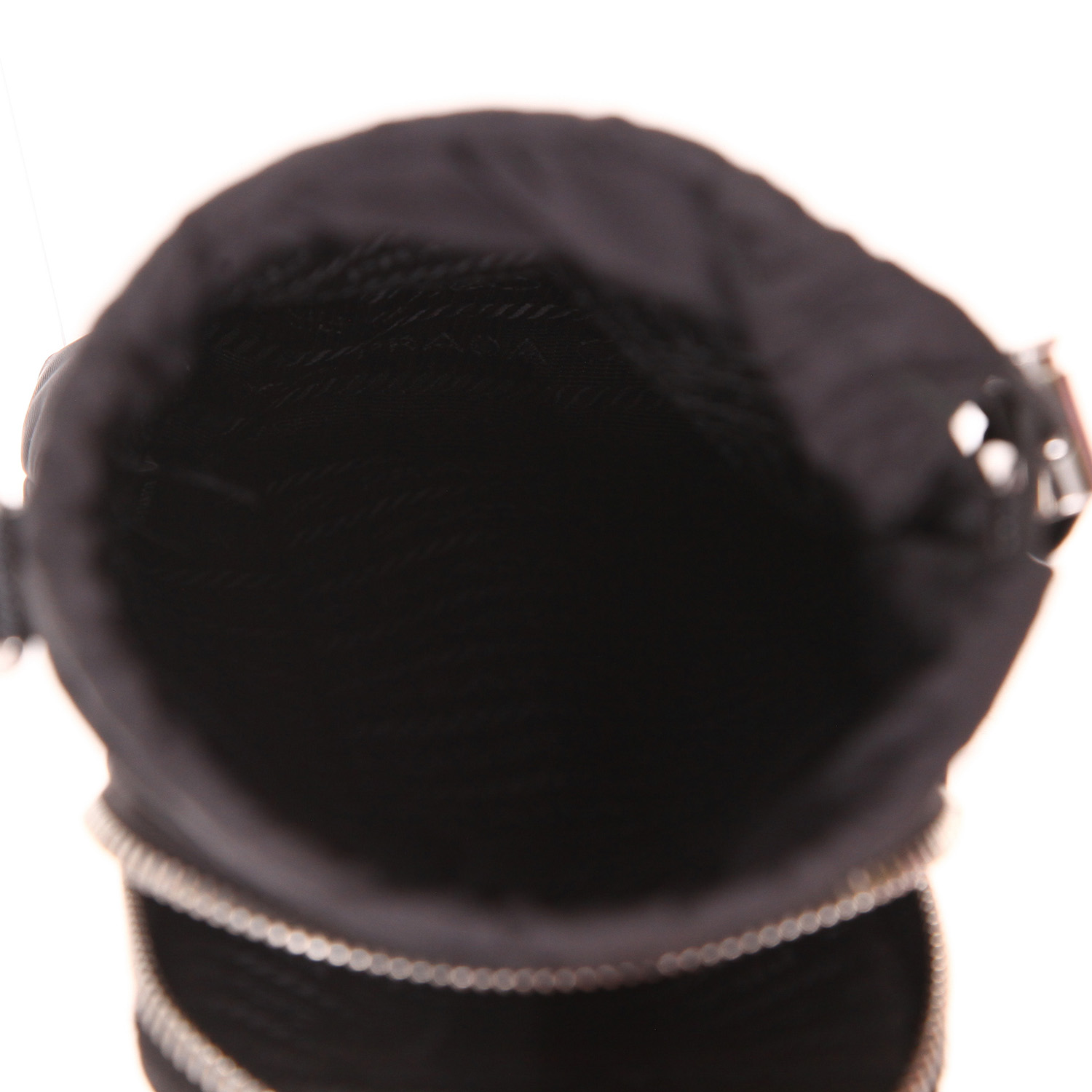 Sac bandoulière Prada   mini  en toile noire - Detail D3