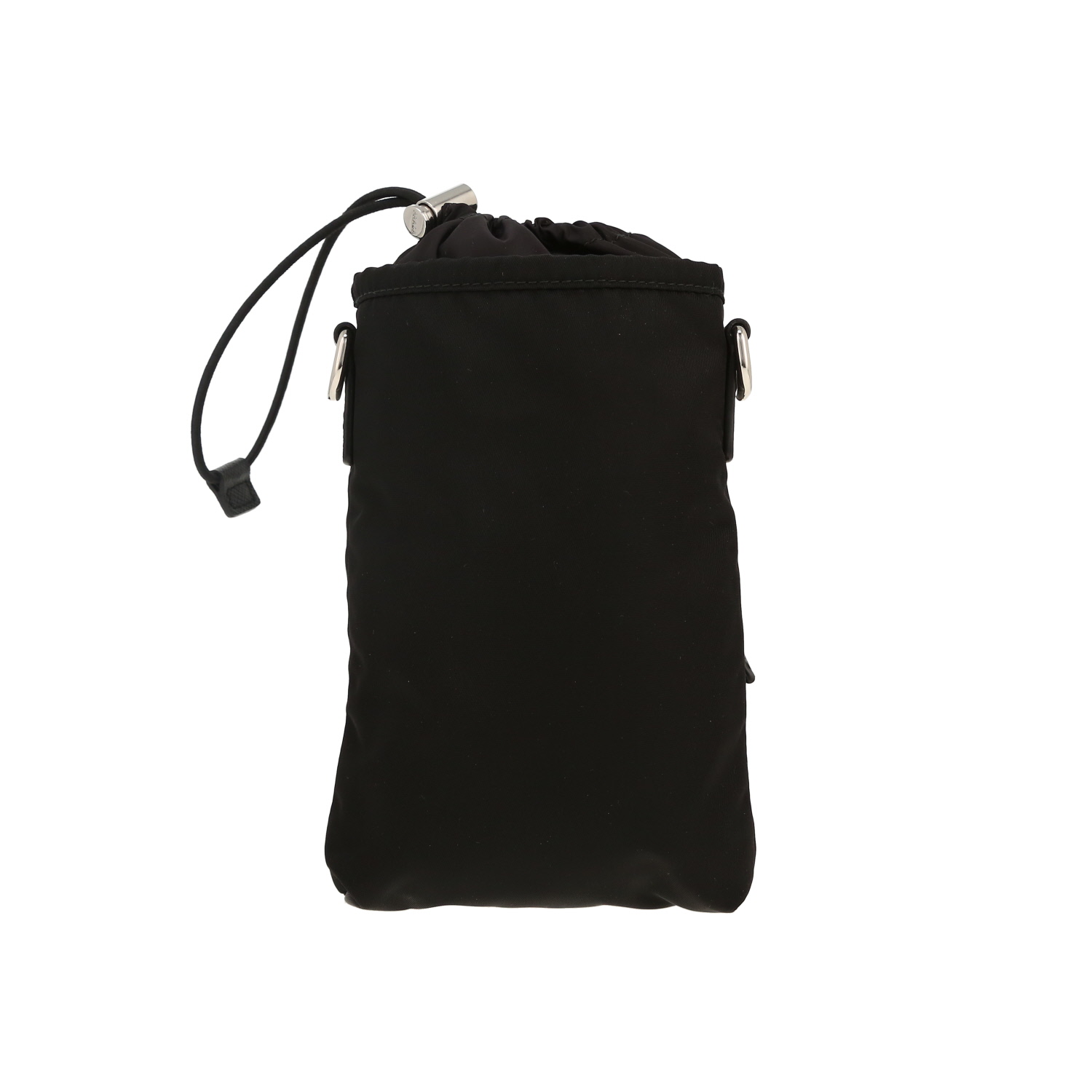 Prada   mini  shoulder bag  in black canvas - Detail D4