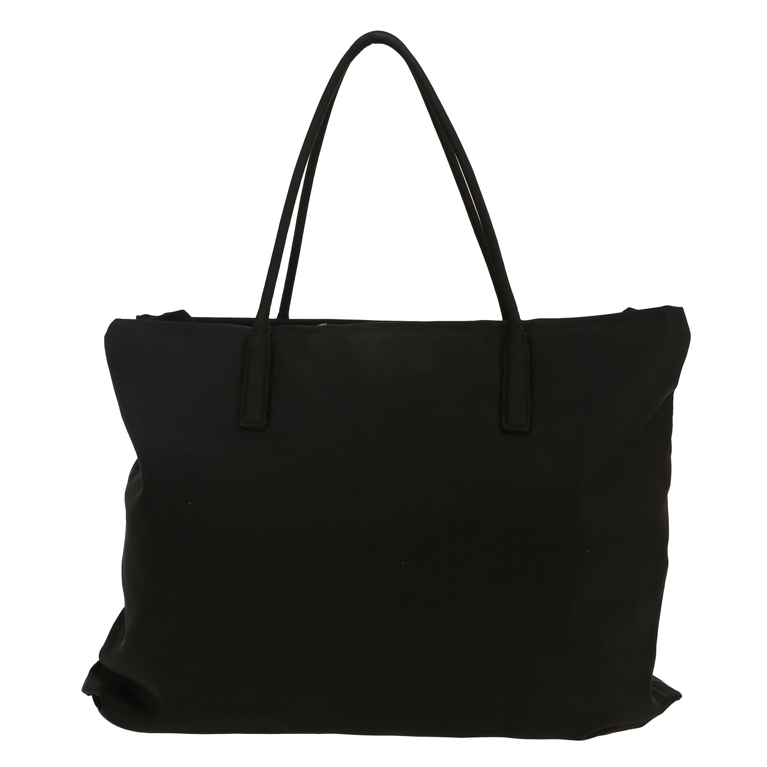 Prada   shopping bag  in black canvas - Detail D4