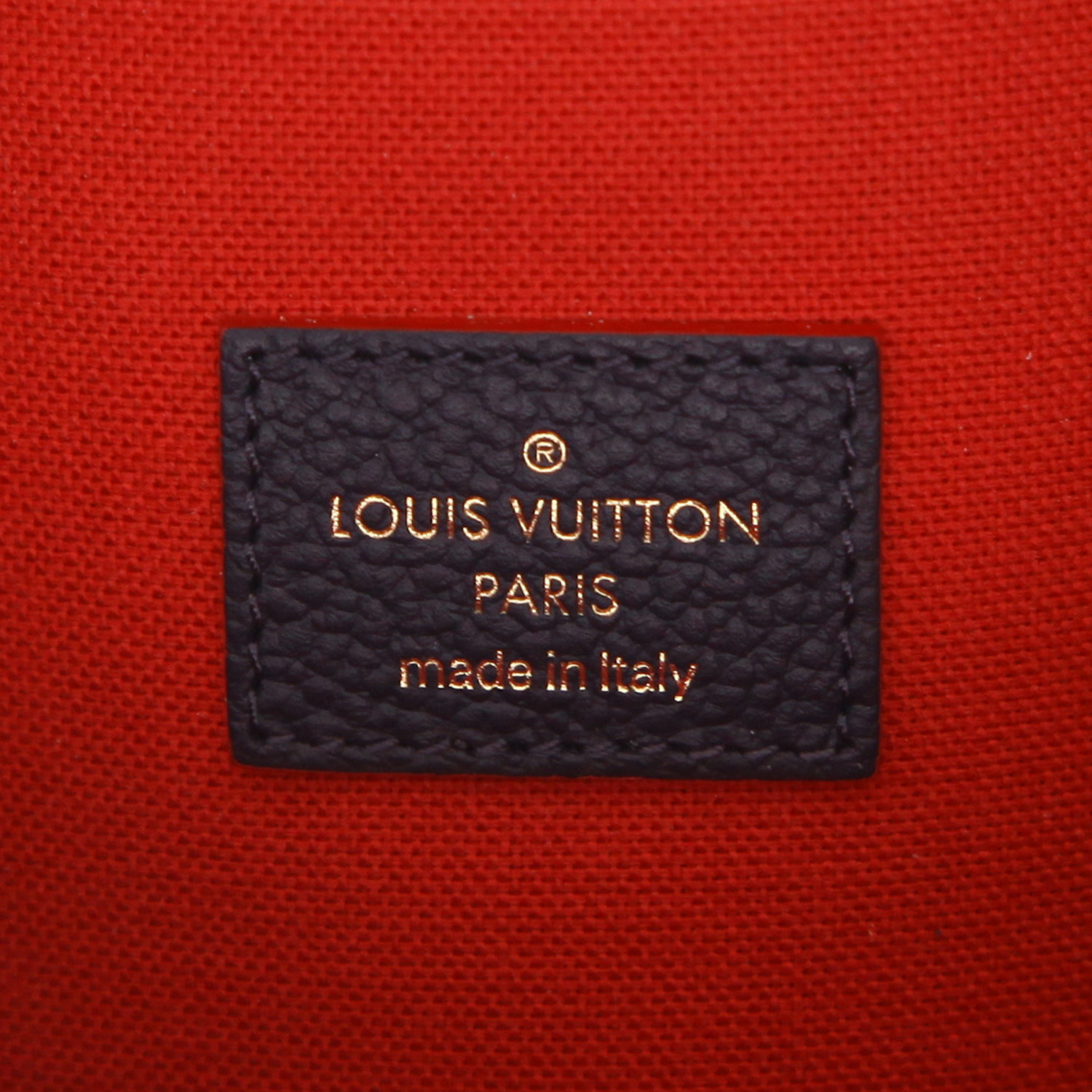 Louis Vuitton Félicie shoulder bag in navy blue empreinte monogram leather - Detail D2