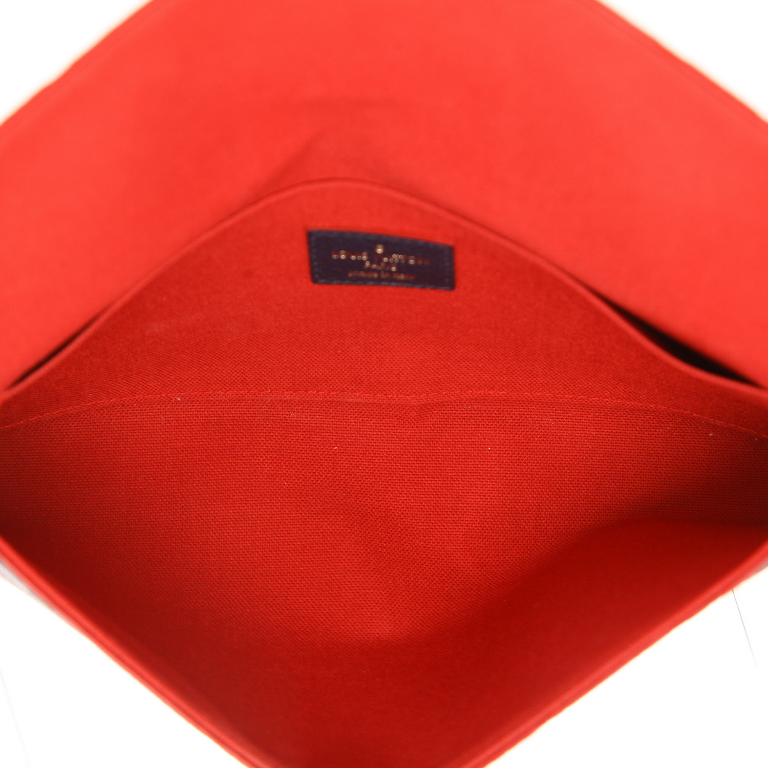 Sac bandoulière Louis Vuitton  Félicie en cuir monogram empreinte bleu-marine - Detail D3