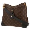 Bolso bandolera Louis Vuitton  Odeon en lona Monogram marrón y cuero negro - 00pp thumbnail