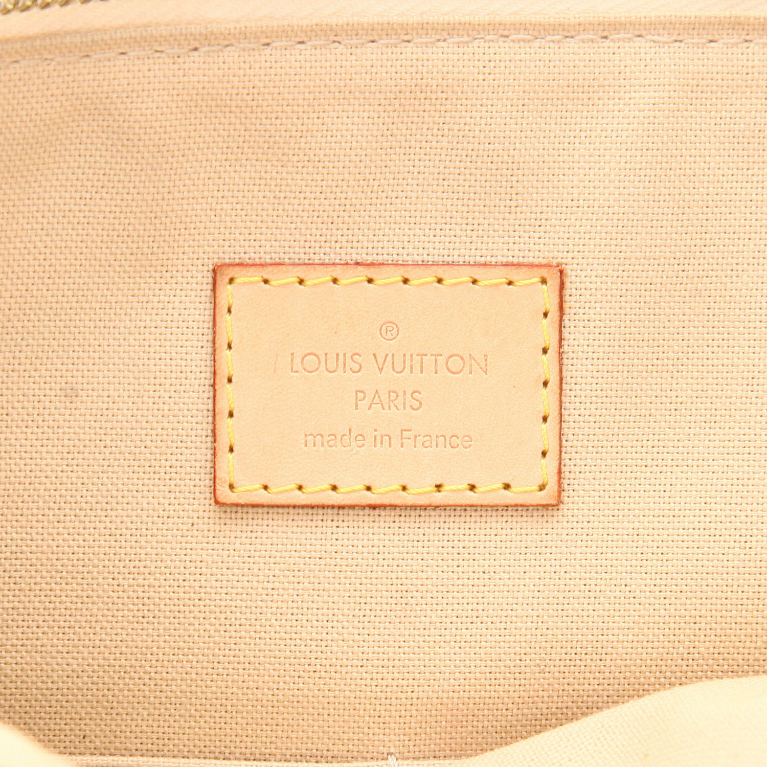 Borsa Louis Vuitton  Figheri in tela a scacchi azzurro e pelle naturale - Detail D2