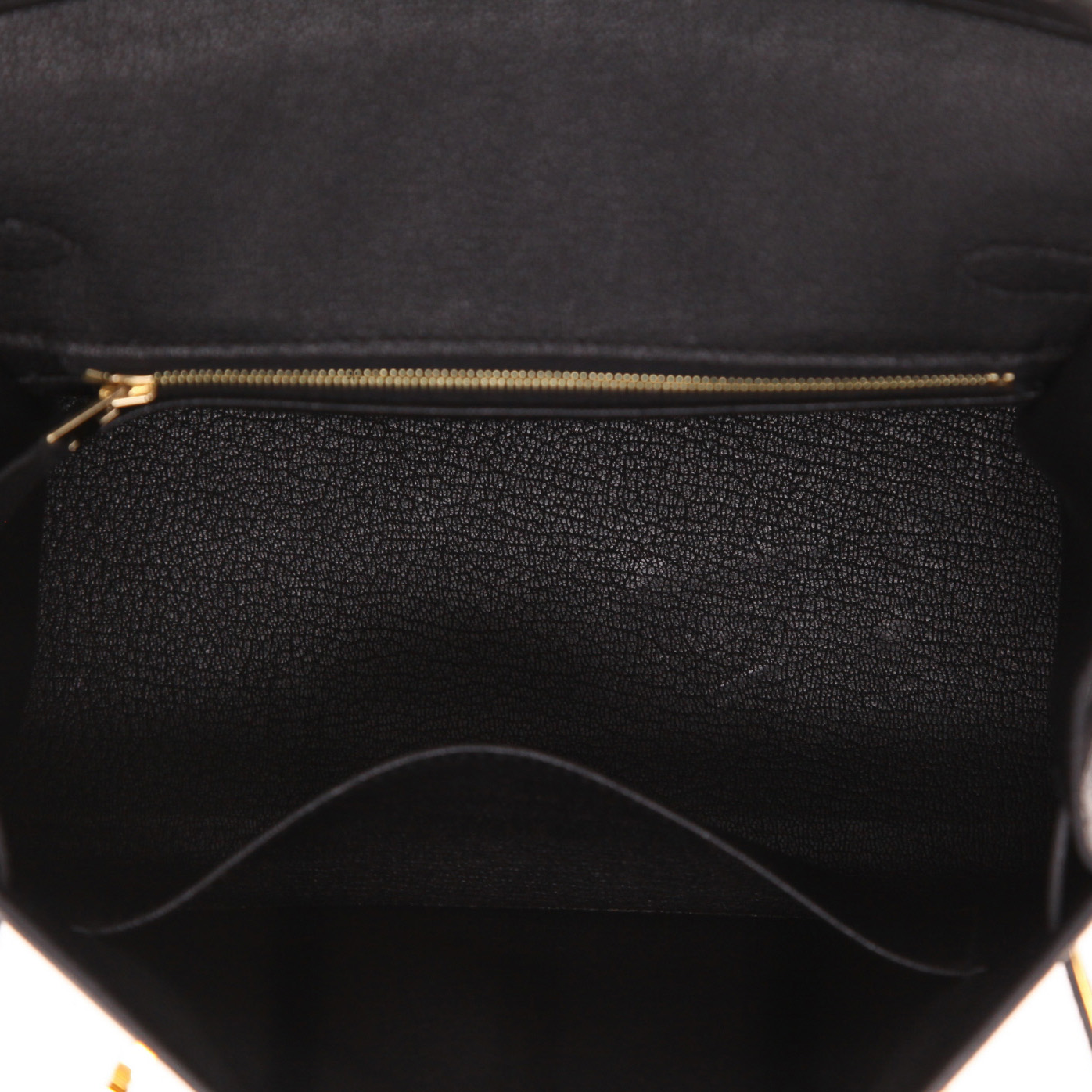 Sac à main Hermès  Birkin 25 cm en cuir epsom noir - Detail D3