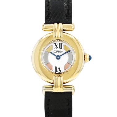 Reloj Cartier Must Colisée de plata dorada Ref: Cartier - 590002  Circa 1990