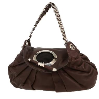 Borsa Dior  Vintage in pelle marrone