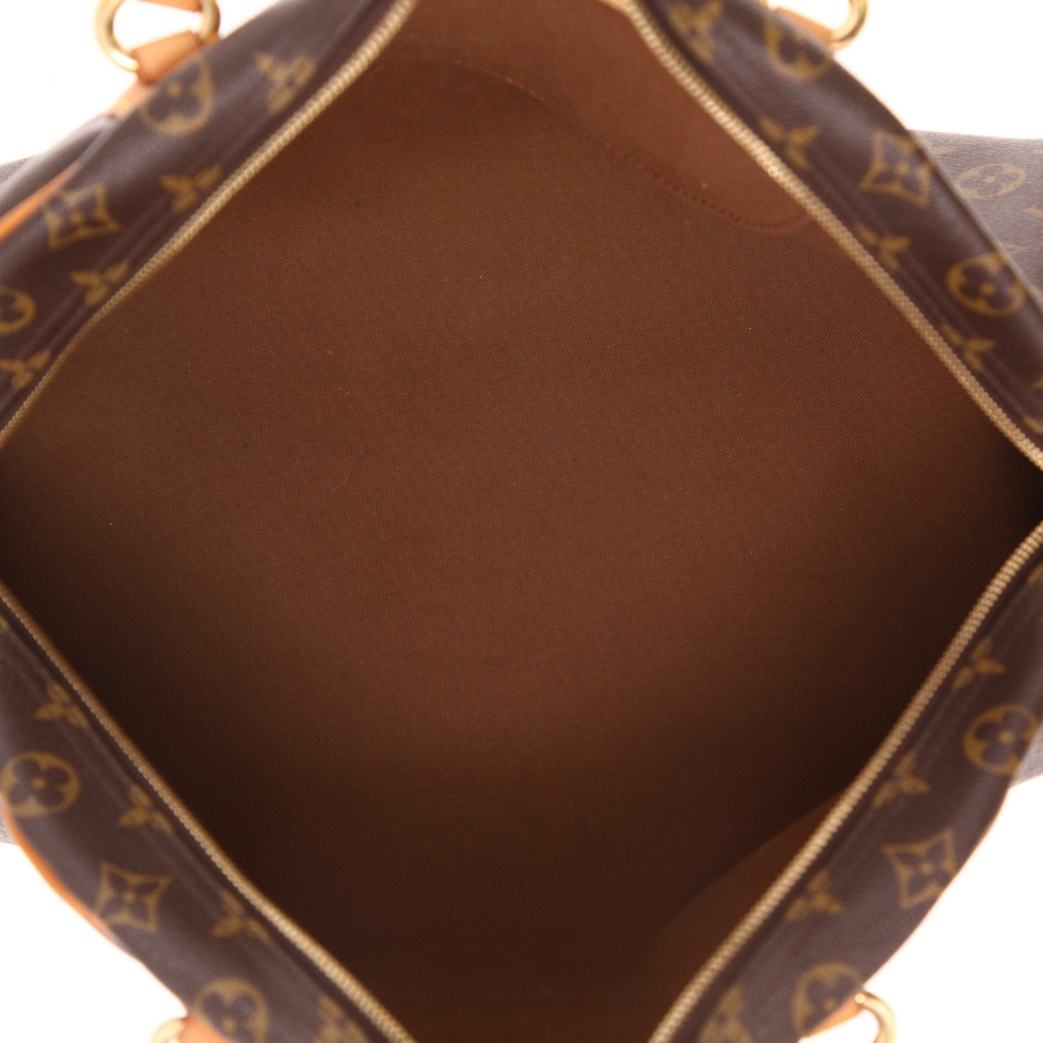 Borsa Louis Vuitton  Montorgueil in tela monogram marrone e pelle naturale - Detail D3