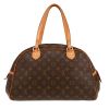 Louis Vuitton  Montorgueil handbag  in brown monogram canvas  and natural leather - Detail D4 thumbnail