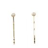 Paire de boucles d'oreilles Cartier Panthère en or jaune, diamants et laque noir - 360 thumbnail