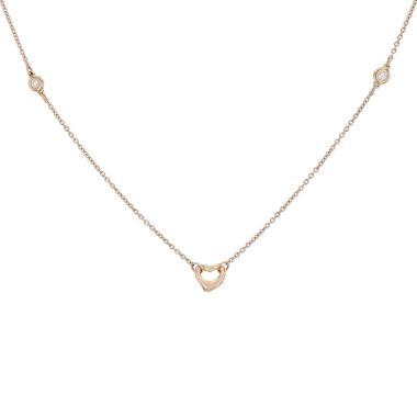 Collier Tiffany & Co Open Heart Diamonds by the Yard en or rose et diamants