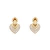 Paire de boucles d'oreilles années 1980's articulées Bulgari Doppio Cuore en or jaune et diamants - 00pp thumbnail
