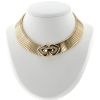 Bulgari Tubogas necklace in yellow gold and diamonds - 360 thumbnail