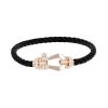 Bracelet Fred Force 10 grand modèle en or rose, diamants et nylon - 00pp thumbnail