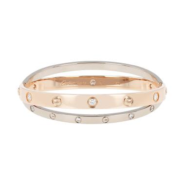 Brazalete Cartier Love Astro de oro rosa, oro blanco y diamantes
