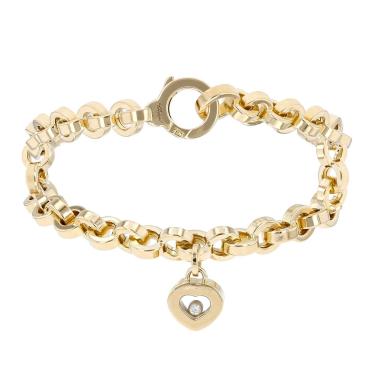 Bracelet Chopard Happy Diamonds en or jaune et diamant
