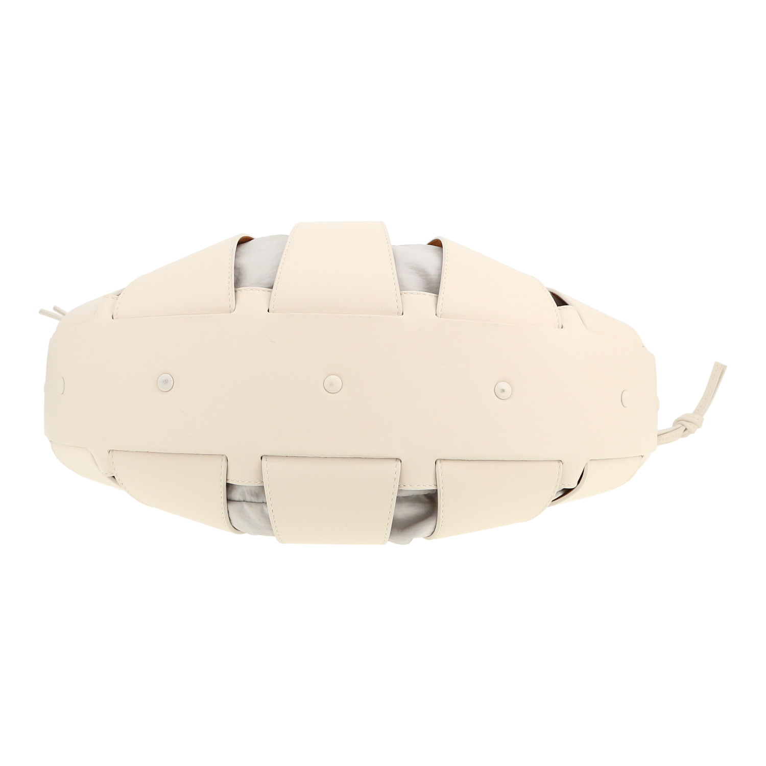 Sac cabas Bottega Veneta  The Shell en cuir blanc - Detail D1