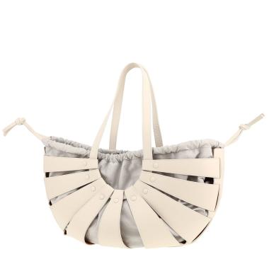 Shopping bag Bottega Veneta  The Shell in pelle bianca