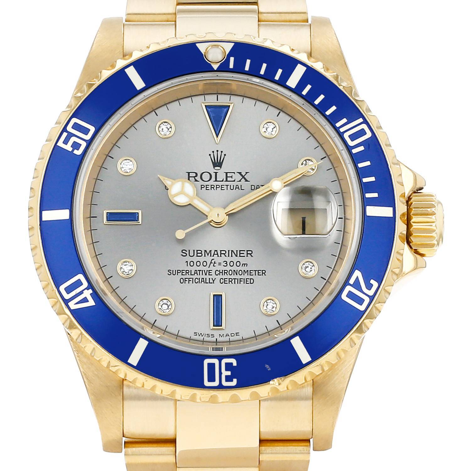 Rolex Submariner Date in yellow gold Ref: Rolex - 16618 Circa 2005